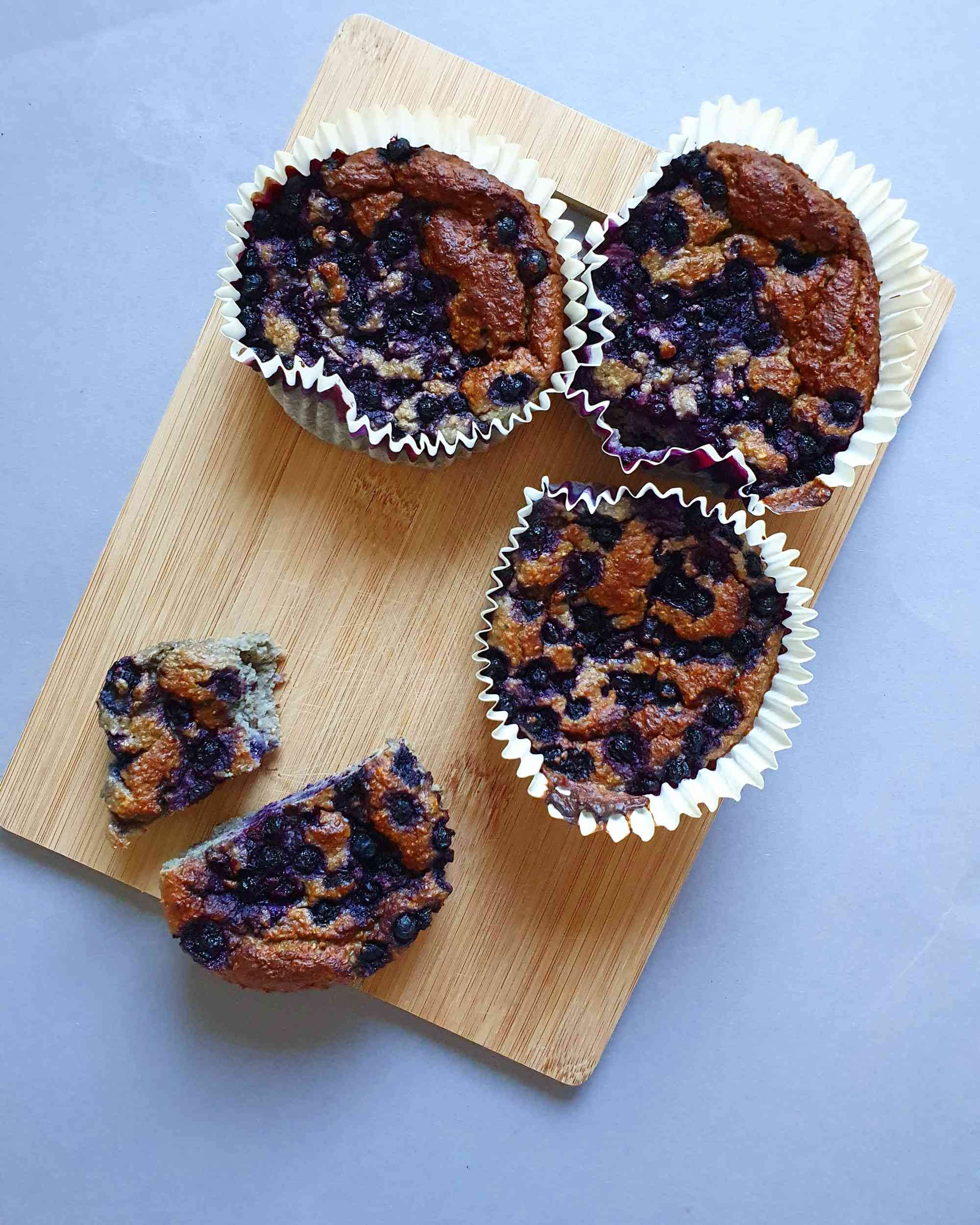 Blendermuffins med skyr blåbær