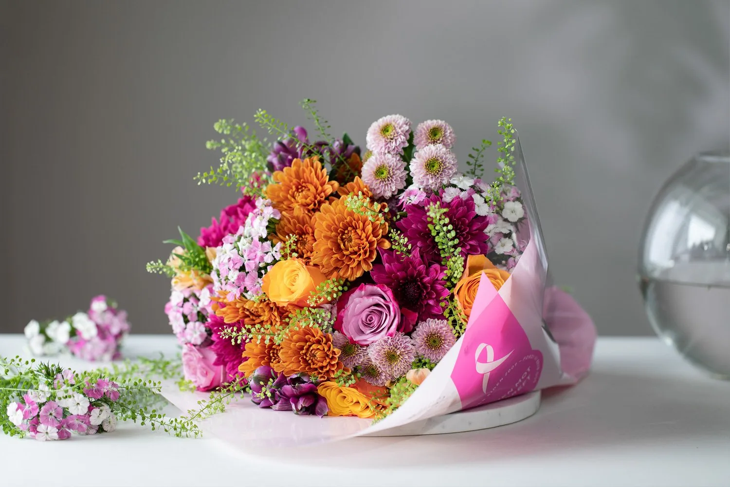 Rosa sloyfe bukett 3819 f s